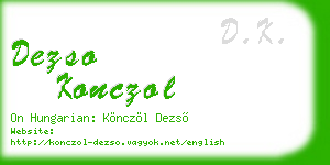 dezso konczol business card